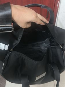 Louis Philippe Black Duffle Bag