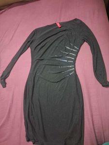 Chic Black Embellished Dress