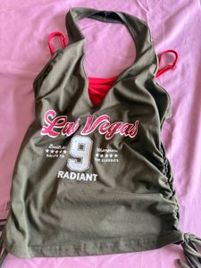 Las Vegas Graphic Halter Top