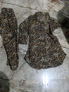 Leopard Print Kurta Set