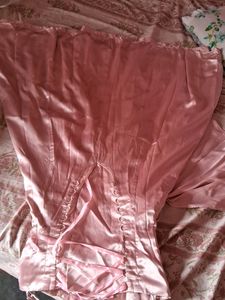Pink Satin Cocktail Dress