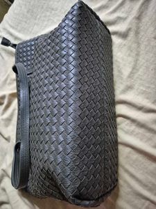 Woven Gray Tote Bag