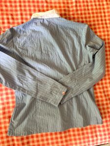 Men's Blue Striped Dress Shirt