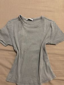 zara grey distressed tshirt