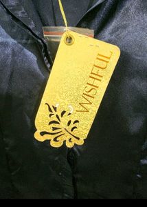 Fusion Party Navy Satin Embroidered Shirt