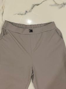 Minimalist Taupe Comfort Stretch Trousers