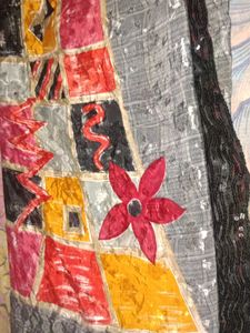 Vibrant Patchwork Saree