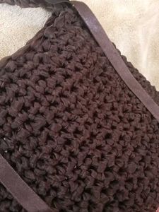 Stylish Brown Woven Handbag