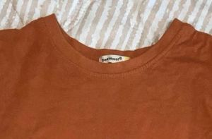 Basic Rust brown coloured baby tee
