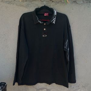 Oakley Black Long Sleeve Polo Shirt