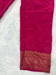 Pink handwork kurta and pant set