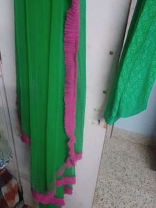 Designer Made Anarkali  Pure Georgt And Lucknowi