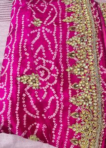 Stunning Magenta Bandhani Lehenga Choli