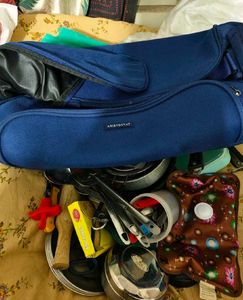Aristocrat Blue Duffle Bag and utensils