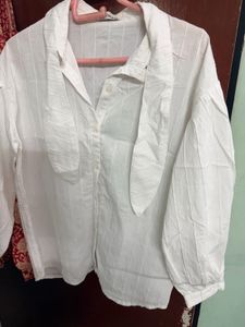 Chic White Button-Up Blouse