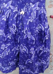 Blue Floral Print Fit &amp; Flare Dress