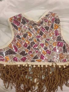 Sequin Fringe Vest