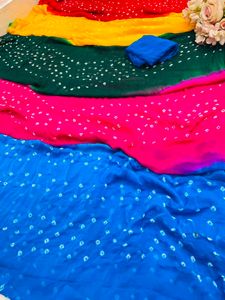 Vibrant Bandhani Saree