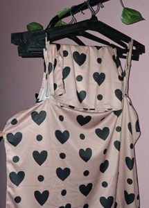Cute Heart Print Jumpsuit