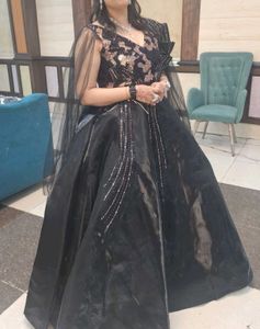 black engagement gown