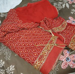 Red &amp; Gold Sari