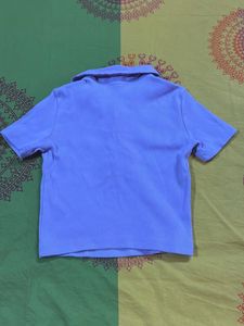 Lilac Ribbed Polo Shirt