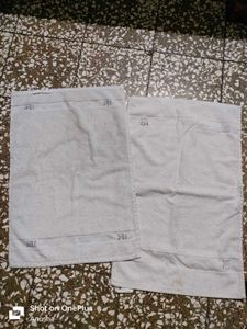 2 White Napkins