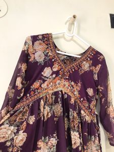 V-neck Elegant kurta set