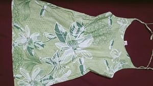 Light Green Floral Mini Dress