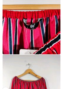 Valentine's Red ♥️ Bardot Striped Top New