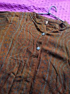 Vintage Brown Tunic Top