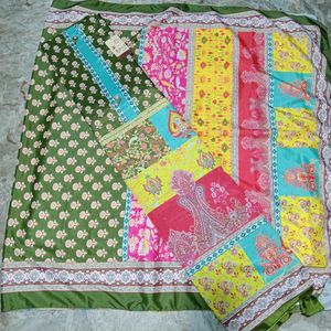 Printed Crepe Unstitched Suit