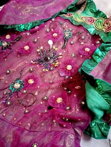 Embroidered Magenta Lehenga Choli Set