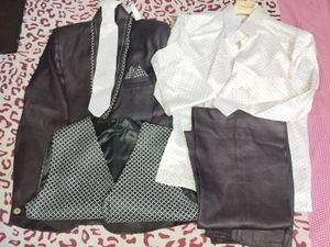 Kids Regular Fit 5 Piece Coat Pant For Function