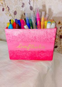 Handmade Textured desk organiser/pen holder
