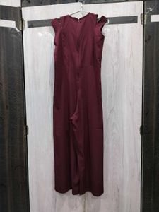 Maroon Wide Leg Jumpsuit