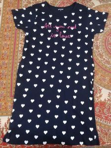 Cute Heart Print one-piece