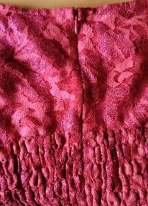 Smocked Classic Pink Patterned Long Sleeve Top