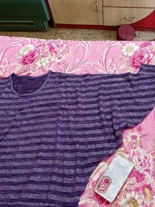 Striped Batwing Sleeve Top