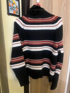 Striped Turtleneck Sweater
