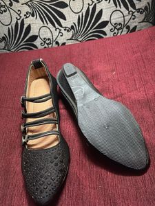 Sparkling Black Ballet heels