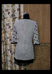 Stylish Grey &amp; Black Mini Dress