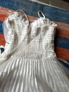 White Embellished Party Gown