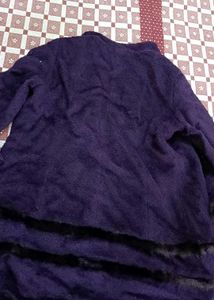 Purple Fur Trimmed coat