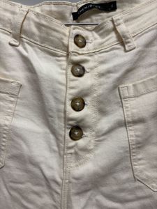 Wide Leg Button Front Pants