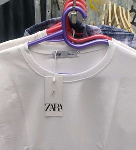 Zara White Long Sleeve Tee