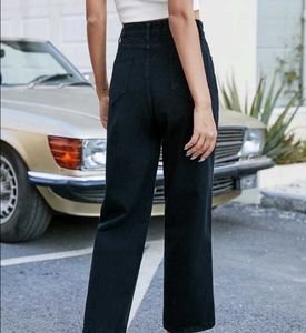 Chic Black Butterfly Jeans