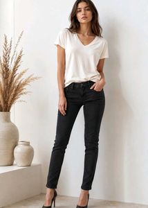 ZARA Y2K-Inspired Black Stretch Skinny Jeans