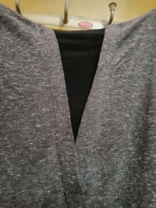 Beautiful Brown And Black Hooded Top