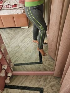Gray &amp; Green Leggings
